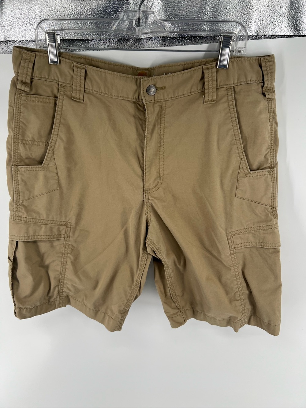 Carhartt Men's Khaki Relaxed fit Cargo Shorts, 36, 6 pocket,